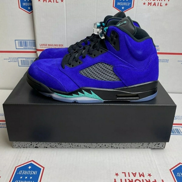 Jordan Retro 5 Alternate Grape with PROOF! 10/10.5 - Picture 5 of 9